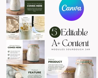 Amazon A+ Content EBC Design for Baking Products, Amazon A+ Templates, EBC Design, Baking Tools, Bakeware, CANVA Editable, Amazon Listing