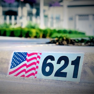 Curb Number Decals - Flags