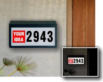 Solar Address Signs - YOUR DESIGN!
