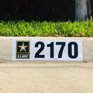 Curb Number Decals - Military