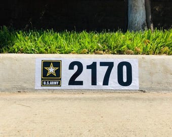 Curb Number Decals - Military