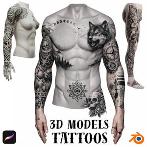 Procreate 3D models for Tattoos Artist & Anatomy