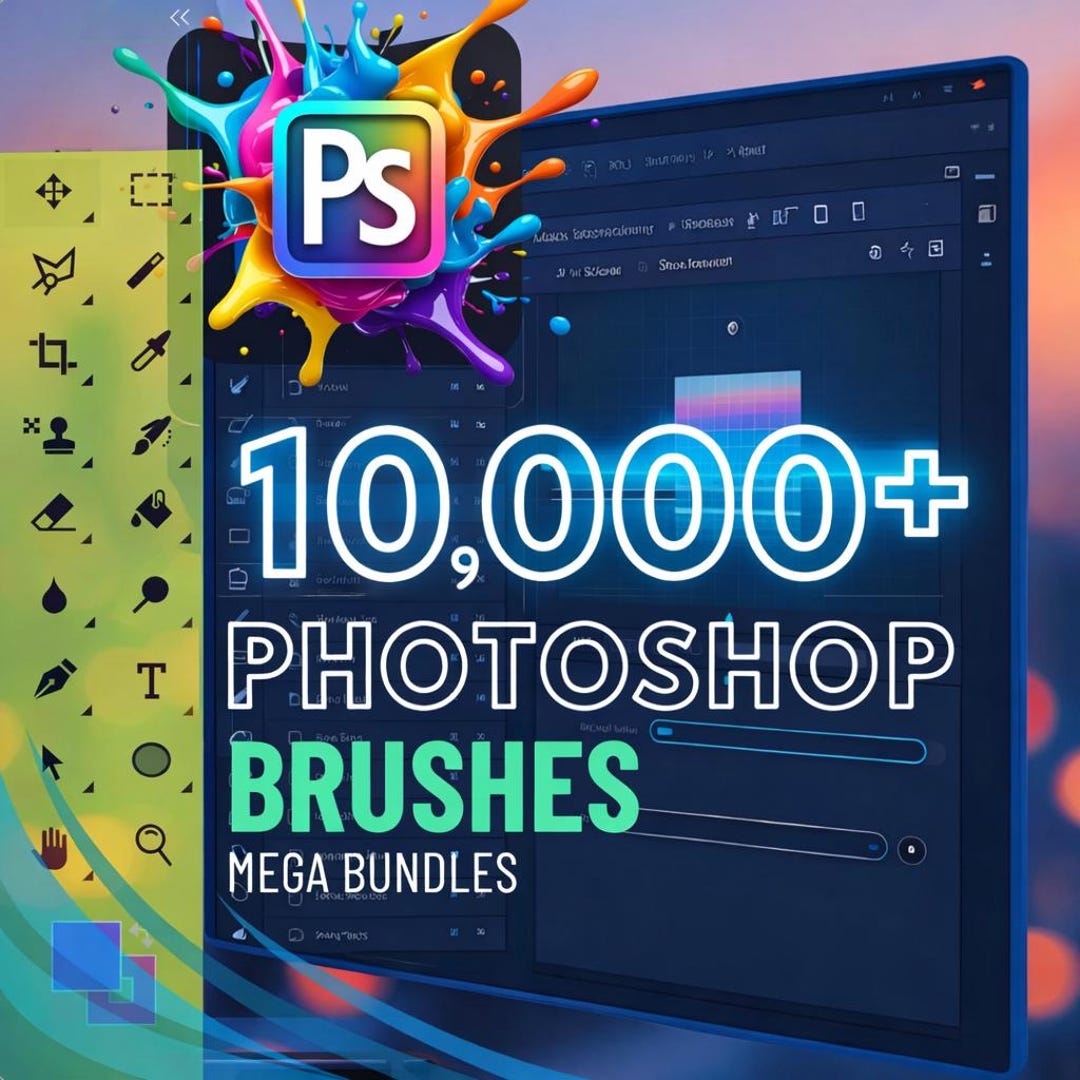 10,000+ Photoshop Brushes Mega Bundle – Textures, Watercolor, Grunge ...