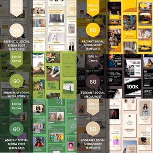 3500+ Canva Editable Social Media Templates Mega Bundle for – Instagram ...