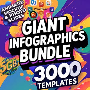 3000+ Giant Infographics Bundle | Animated Presentation Templates for Powerpoint, Keynote, GoogleSlides, Photoshop, Illustrator, and Canva.