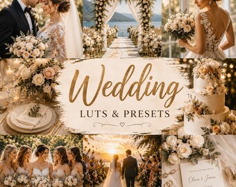 1000+ Wedding LUTs & Lightroom Presets Bundle | Mobile / Desktop (.XMP, .DNG, .LRtemplate .Cube) | Cinematic, Luxury, Bright Wedding Pack