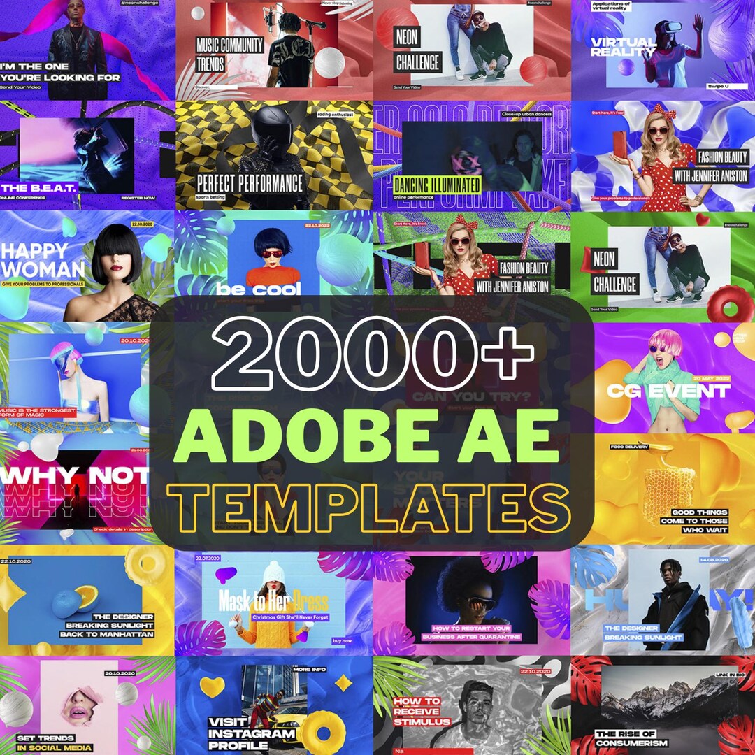 2000+ Adobe After Effects Templates Bundle, Video Animation Pack