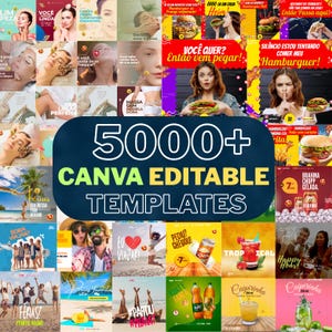 5000+ Canva bearbeitbares Vorlagenpaket | Social Media, Business, Branding, Marketing, Poster, Flyer, Instagram, Facebook, Pinterest & Mehr