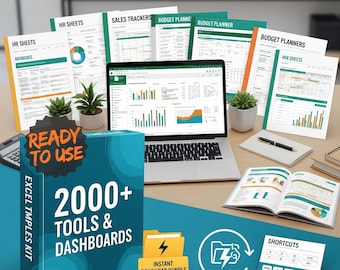 2000+ Excel Templates Mega Bundle – Business, Finance, HR, Project Management, Dashboards & Productivity Tools | Updated 2026