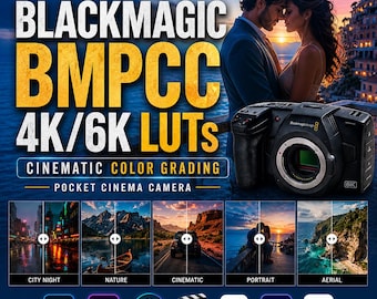 140+ Blackmagic, BMPCC 4K/6K ARRI LUTs | Cinematic Color Grading LUTs Pack