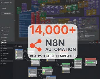 14000+ n8n Automation Templates Mega Bundle | AI & Social Media Workflows | Content Creation, Marketing, Business Automation Toolkit.