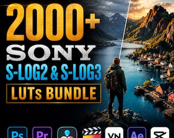 Sony S-Log Cinematic LUT Pack | Pro Color Grading Presets | S-Log2, S-Log3 | Ideal for Filmmakers & YouTubers