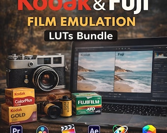 Film Emulation LUTs Pack | Kodak 2383 Fuji 3513 LUTs | Cinematic Vintage Film Look 35mm 16mm 8mm | Mobile & Desktop