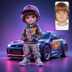 Personalized Digital Cartoon Art | Unique Gift for Him/Her, Pixar Inspired Custom Portrait | Digital Illustration | Gift for Friends