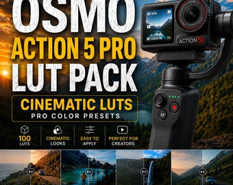 DJI Osmo Action 5 Pro Cinematic LUTs Pack | VLOG Pro Color Presets