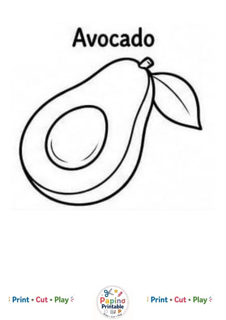 Fruits Coloring Pages for Kids Printable PDF (ages 3+) - Etsy