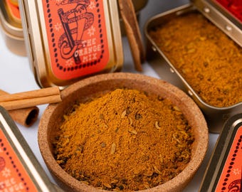 The Orange Mix | Cardamom, Fennel, Turmeric, Sumac, Cinnamon, Cayenne Spice Mix for Veggies | Salt-Free Spice Blend