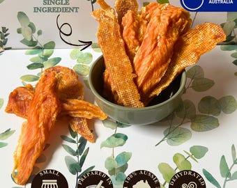 Dehydrated Chicken Breast Jerky - 100% Australian, Small Batch, Natural & Healthy Single Ingredient Dog Treats