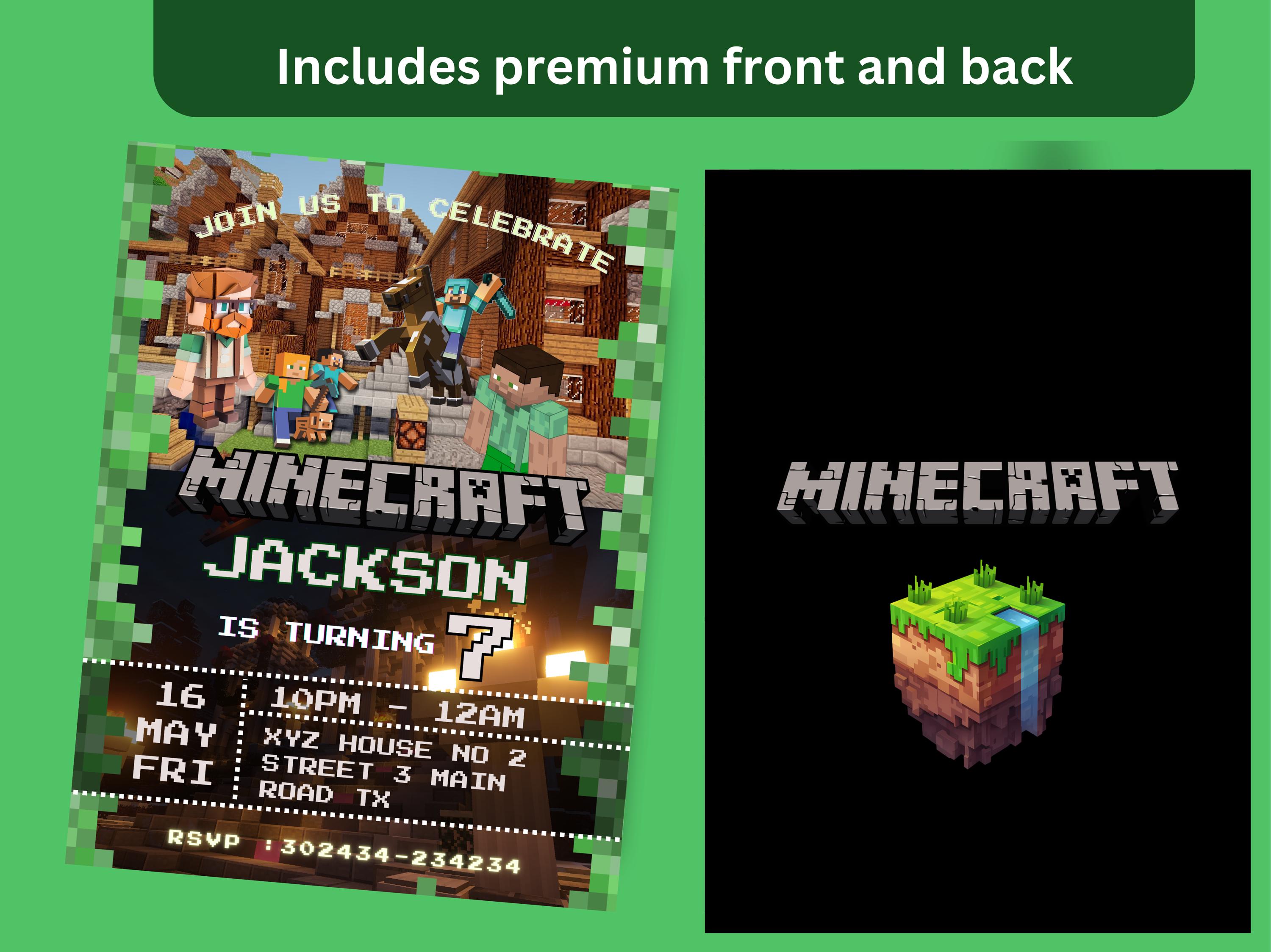 Fast Canva Minecraft Invite w/ Etsy Link