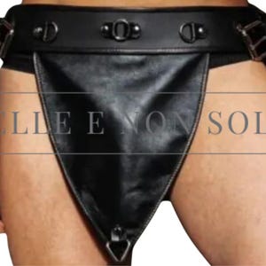 Genuine Leather Black Gladiator Kilt