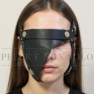 Unisex Eye Patch Genuine Leather Face Mask