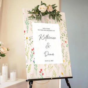 Custom Wildflowers Wedding Welcome Sign, Wildflowers Acrylic Wedding Sign, Floral Wedding Welcome Sign, Wildflower Wedding Decorations