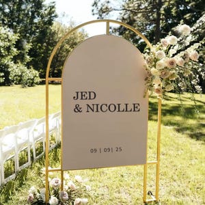 Personalized Arched Wedding Nikkah Signage, Wedding Entrance Sign Welcome Acrylic Sign,  Engagement Sign, Reception Sign Wedding decoration