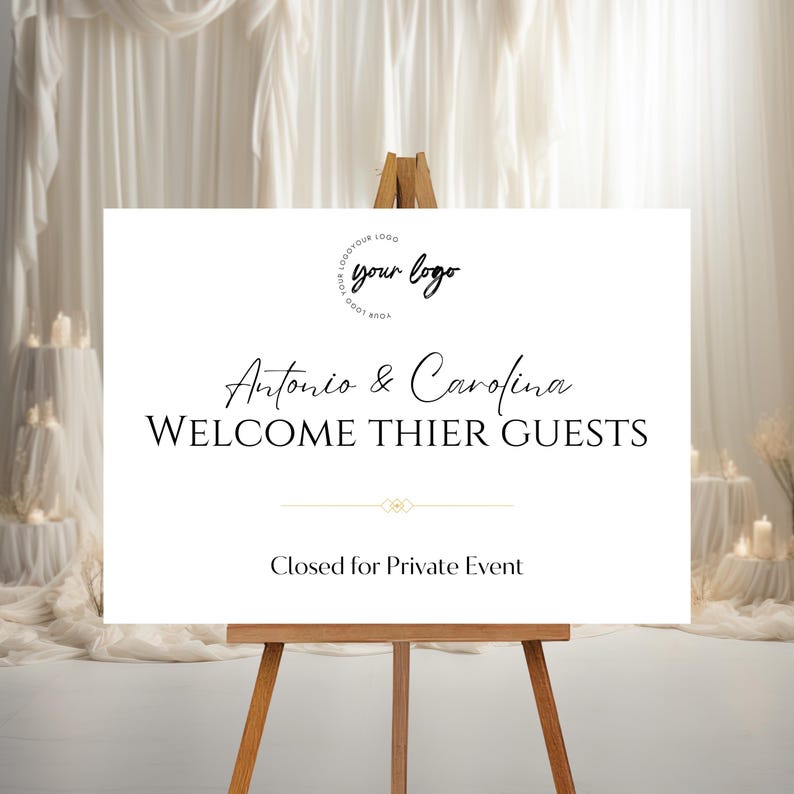 Private Function Sign Template, Canva Editable Event Sign, Reserved ...