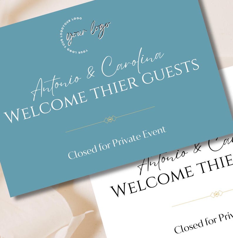 Private Function Sign Template, Canva Editable Event Sign, Reserved ...
