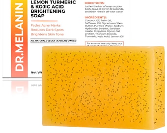 Turmeric Kojic Acid Soap - Turmeric Soap - Face Soap - Facial Cleanser - Spa Gift - Christmas Stocking Stuffer