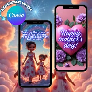 Animated Mother’s Day E-Card | Digital Download | Editable in Canva 1080x1920