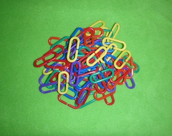 A mixture of colours - C Clips/Links, for hanging toys and pouches in small animal cages