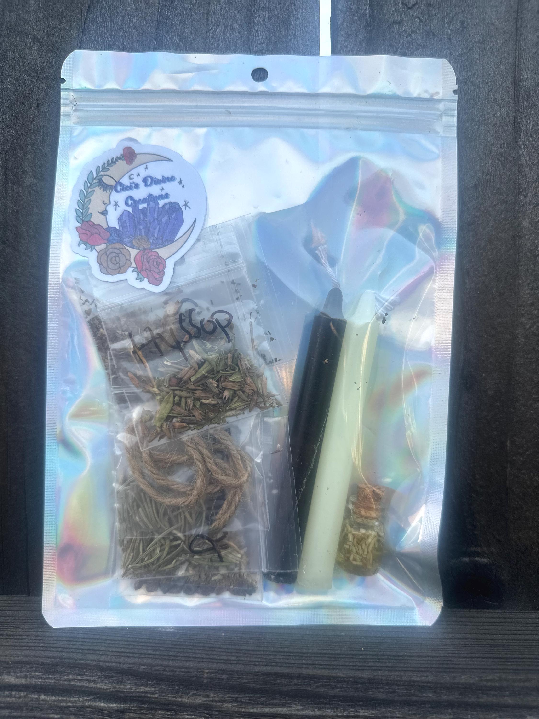 Cord Cutting Ritual Kit – Release and Cleanse With Black & White Candle ...