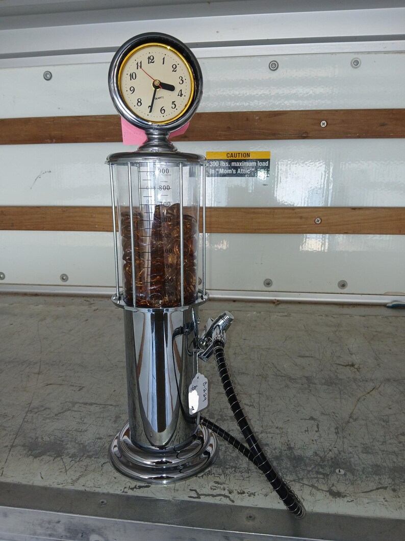 GAS STATION PUMP Clock Modified Beer Dispenser Working Clock. - Etsy