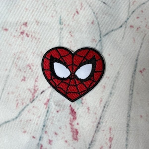 Hart Spiderman opstrijkbare patch voor jassen Zakdoek
