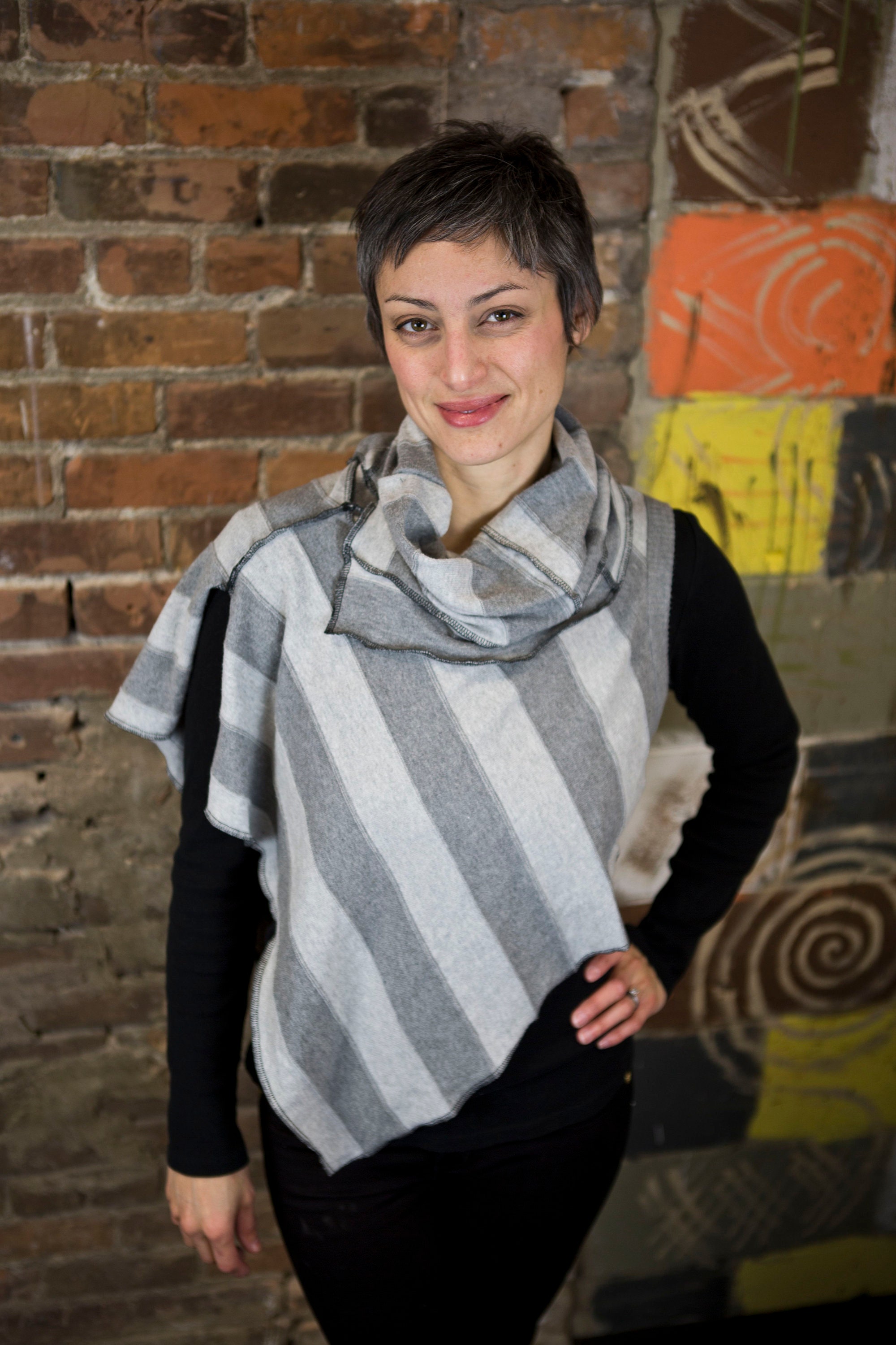 Digital PDF Tutorial for Upcycled Asymmetrical Sweater Poncho - Etsy