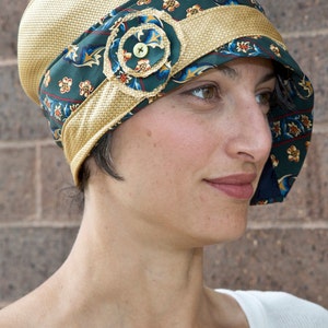 PDF Sewing Pattern and Tutorial for Recycled Repurposed Necktie Cloche Hat for Women Instant Download image 3