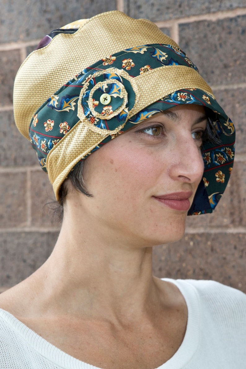 PDF Sewing Pattern and Tutorial for Recycled Repurposed Necktie Cloche Hat for Women Instant Download imagen 3