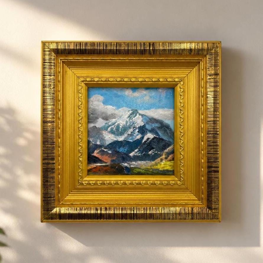 Original Oil Painting, Denali Mountain Wall Art, Landscape Wall Art, Framed Art, Canvas Wall Art