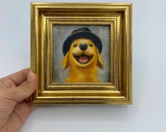 Oryginalne obrazy olejne, obrazy ścienne z psami, dekoracje ścienne do pokoju dziecięcego, obrazy w ramkach, obrazy ścienne na płótnie