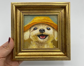 Oryginalne obrazy olejne, obrazy ścienne z psami, dekoracje ścienne do pokoju dziecięcego, obrazy w ramkach, obrazy ścienne na płótnie