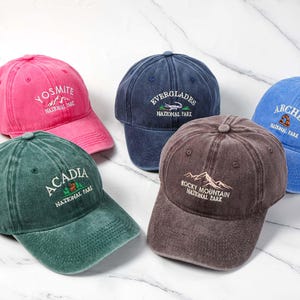Forbidden Forest National Park Embroidered Cap-baseball hat-Washed Cap Park Hat-Travel Hat Baseball-Hat Nature hat Camping Hat Road Trip Hat