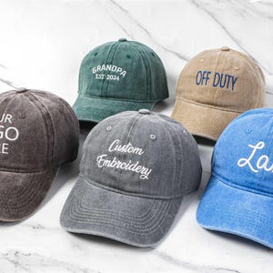 Chapeau brodé avec texte personnalisé, casquette de baseball vintage personnalisée, EVJF, chapeaux de mariée, cadeau pour nouveau papa et maman