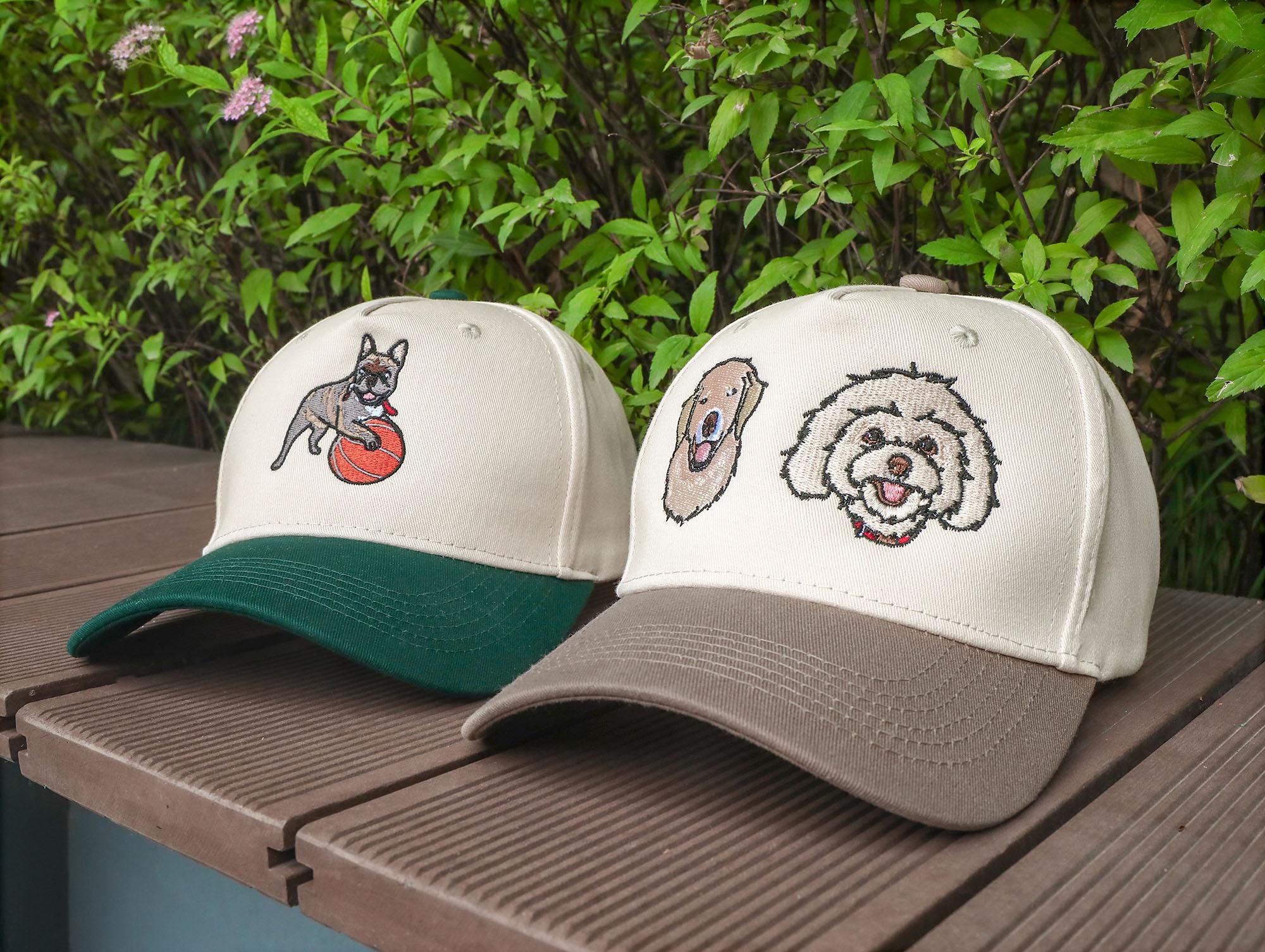 Custom Dog or Cat Hat,Personalized  EMBROIDERED Pet Hat, Using Pet Photo,Dog Mom Baseball Cap,Custom Pet Gift,Gift for Pet Lovers