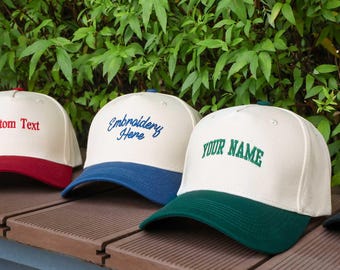 Personalized Logo Embroidered Cap ,Custom Text Hat, Vintage Baseball Hat, Bachelorette Party, , Gift For New Dad Mom