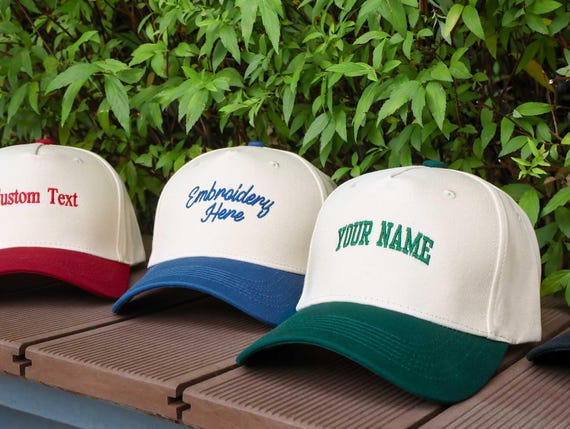 Personalized Logo Embroidered Cap ,Custom Text Hat, Vintage Baseball Hat, Bachelorette Party,  Gift For New Dad Mom