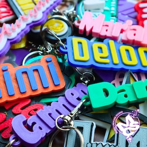 Porte-clés personnalisé imprimé en 3D - Etiquettes personnalisées pour enfants, cadeaux pour elle et lui, articles de décoration de sacs de fête, accessoires de sacs d'école