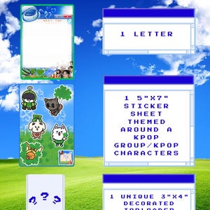 March Kpop Mail Club Subscription Box | Stickers, Letter, Decorated Toploader