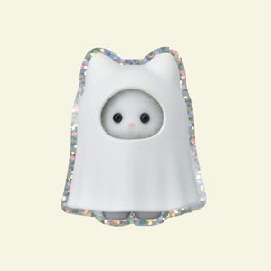 Ghost Kitty glittersticker | Vinyl glitterstickers | Spooky Kitty | Kindle-sticker