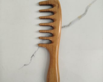 Wooden comb, wooden comb wide tooth,  wooden combs for men, Handmade wooden comb, Wide tooth massage comb, Hair brush, Anti-static comb